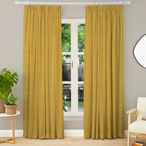 Plain Yellow M2M - Dalton Yellow Made to Measure Curtains furn.