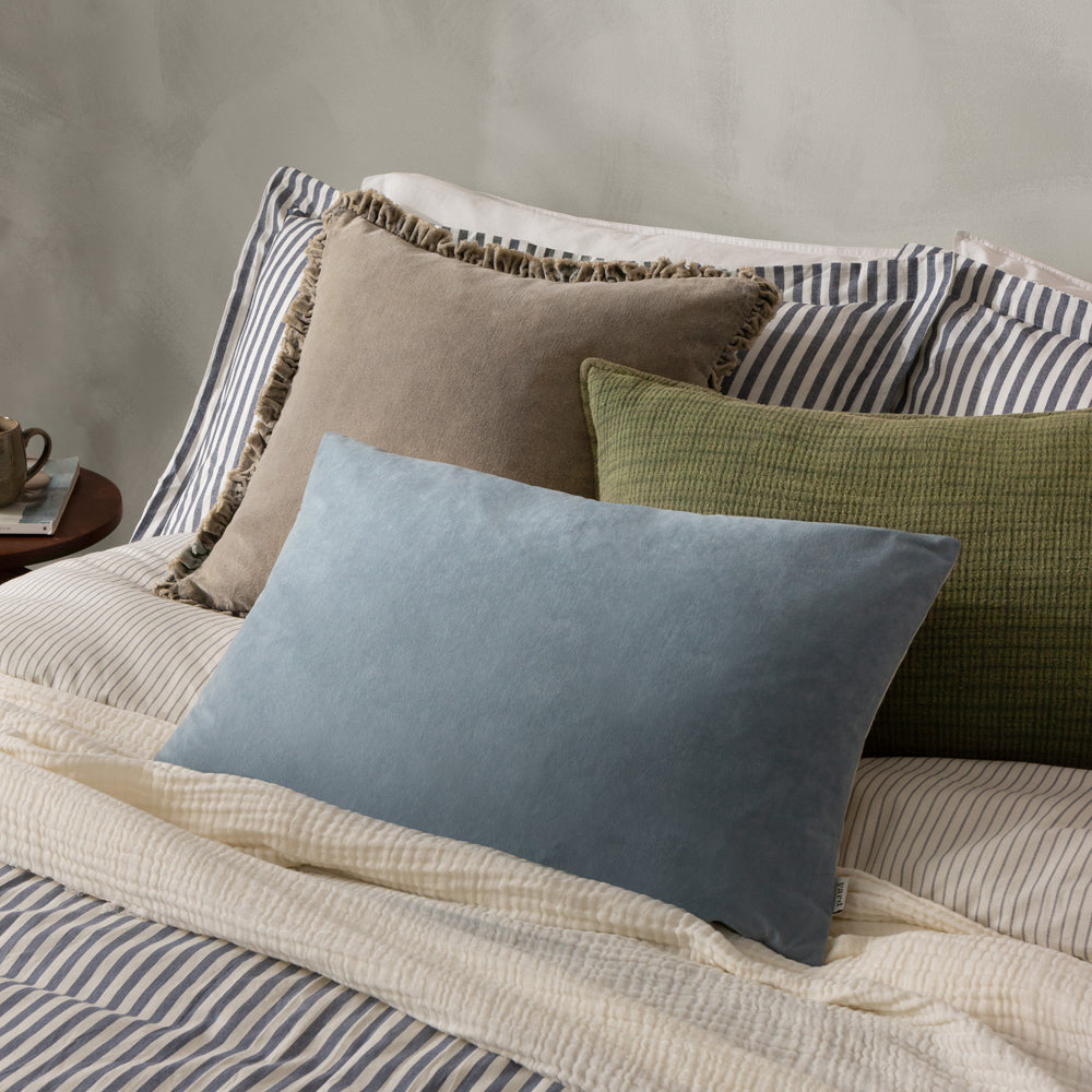 Darland Velvet Cushion Dusty Blue