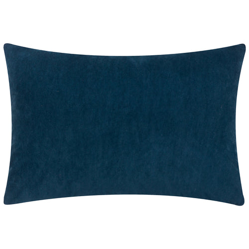 Plain Blue Cushions - Darland Velvet Cushion Cover Indigo Yard