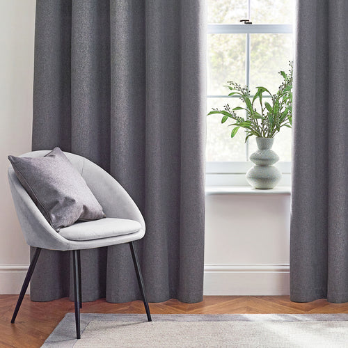 Plain Grey Cushions - Dawn  Cushion Cover Charcoal furn.