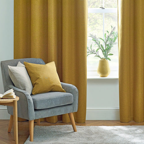 Plain Yellow Cushions - Dawn  Cushion Cover Mustard furn.