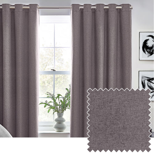 Dawn Textured Blackout Eyelet Curtains Charcoal