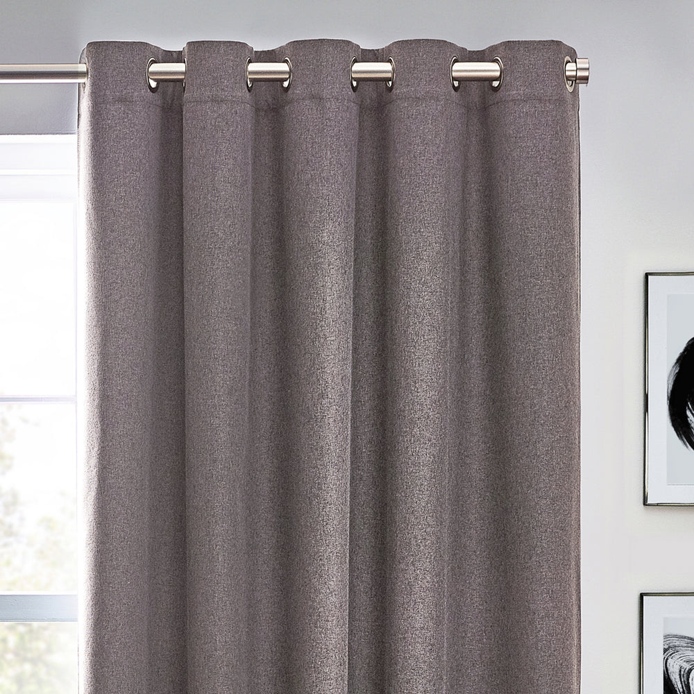 Dawn Textured Blackout Eyelet Curtains Charcoal