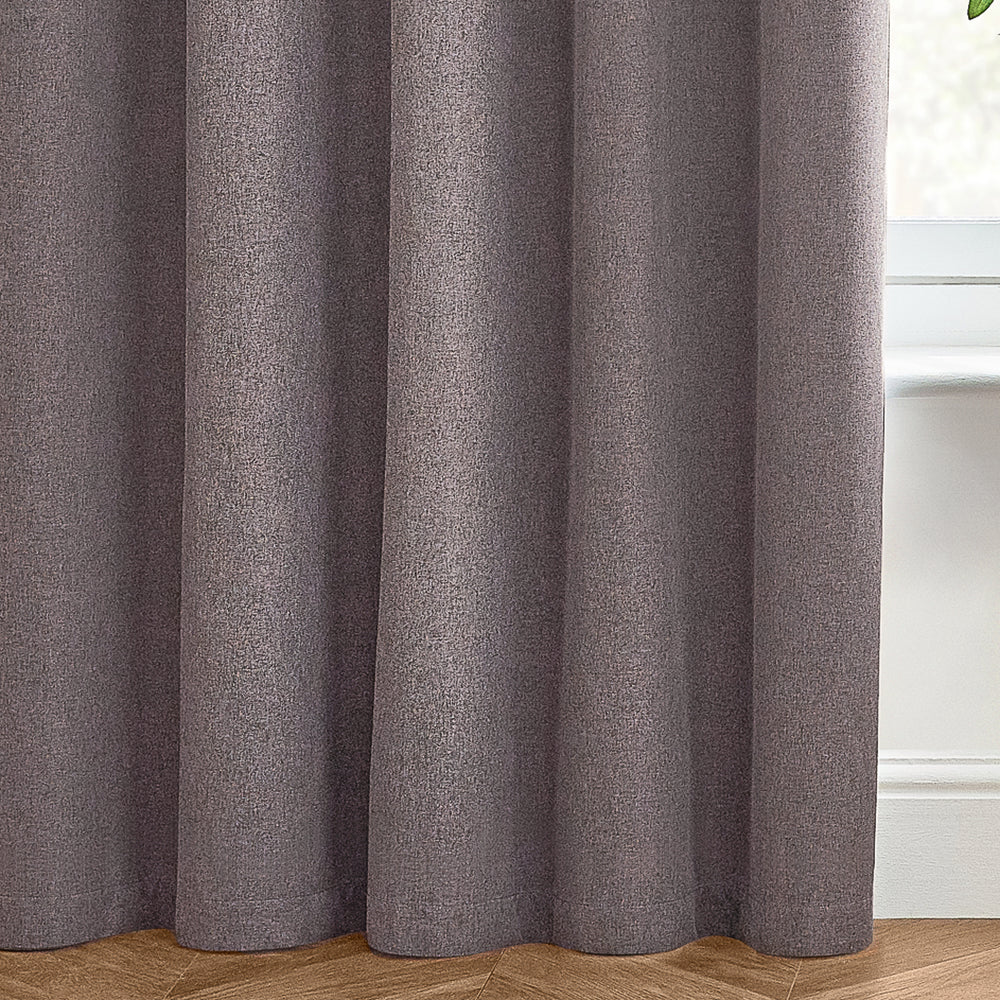 Dawn Textured Blackout Eyelet Curtains Charcoal