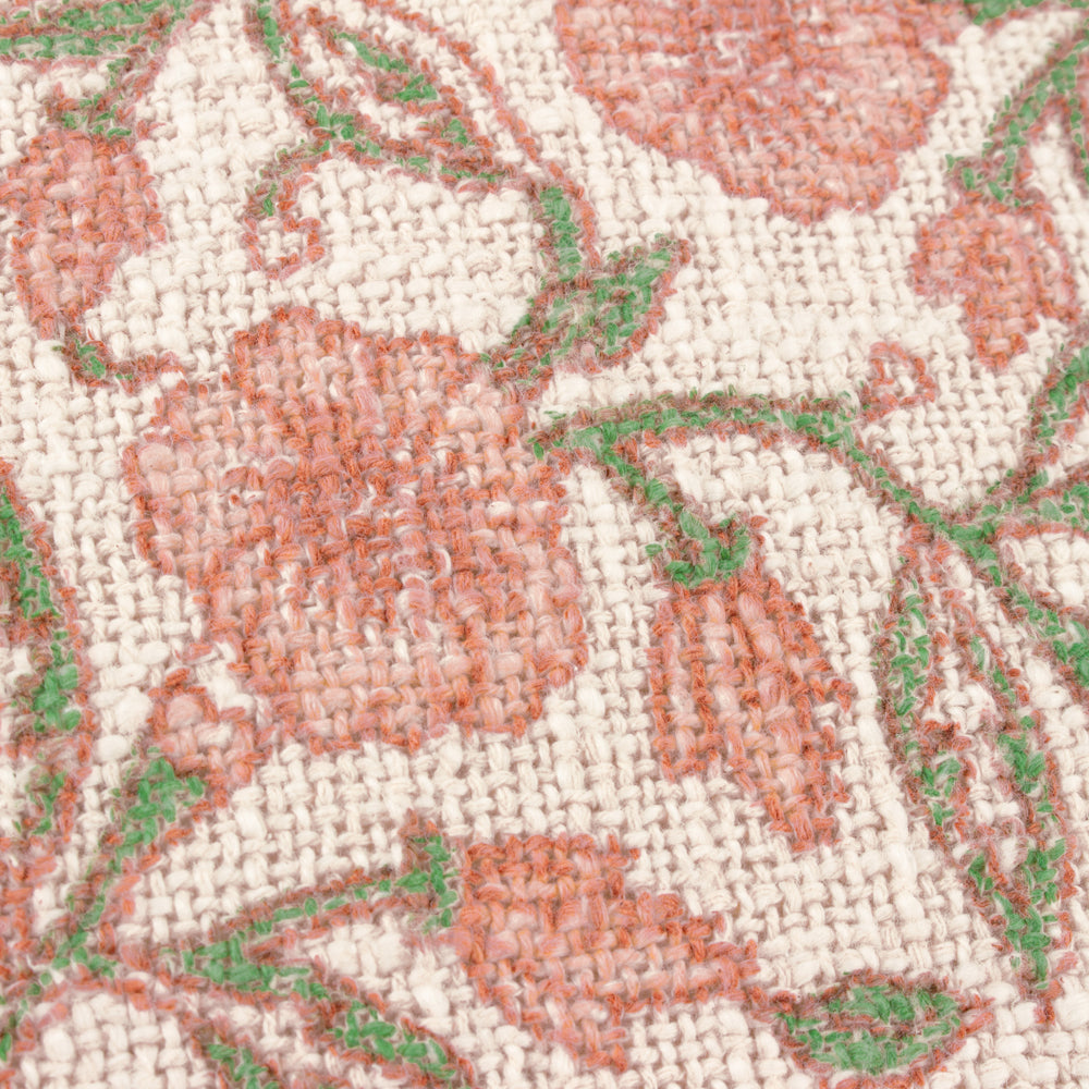 Delphine Floral Piped Cushion Coral