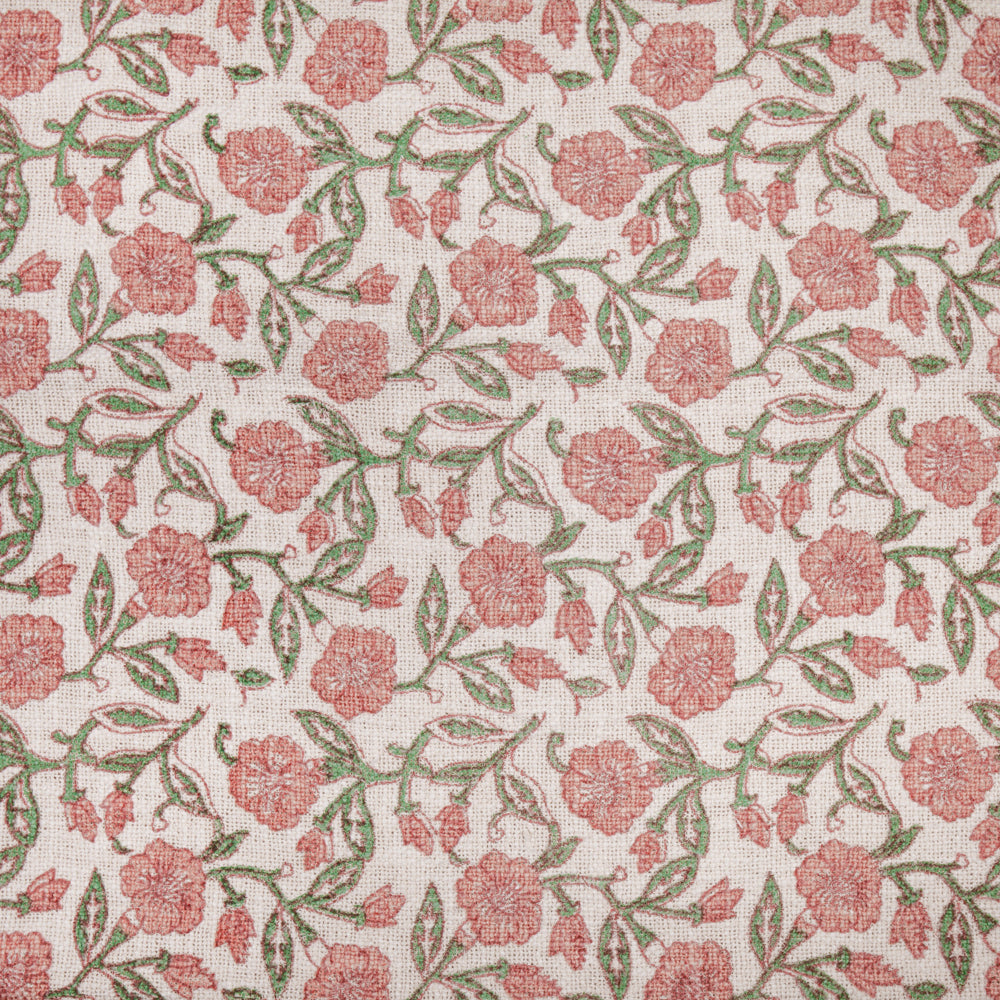 Delphine Printed Cotton Throw Coral
