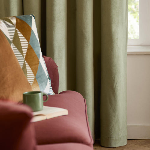 The Ultimate Velvet Blackout Pencil Pleat Curtains Green