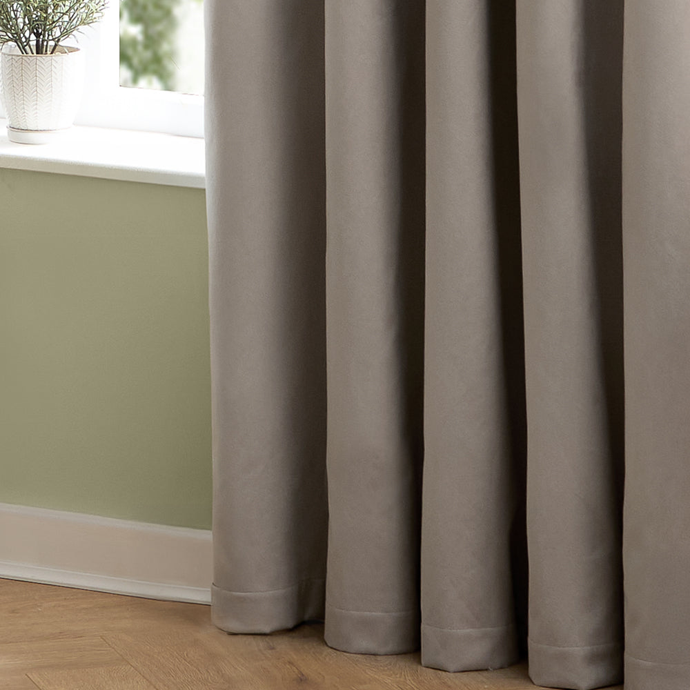 The Ultimate Velvet Blackout Pencil Pleat Curtains Silver