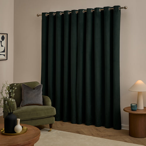 The Ultimate Velvet Blackout Eyelet Curtains Black