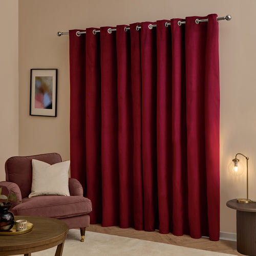 The Ultimate Velvet Blackout Eyelet Curtains Burgundy