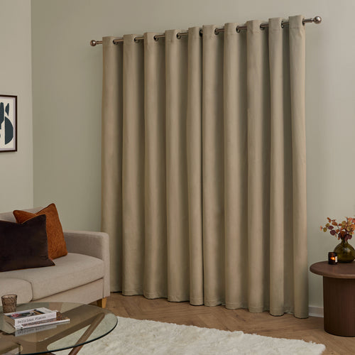 The Ultimate Velvet Blackout Eyelet Curtains Mocha