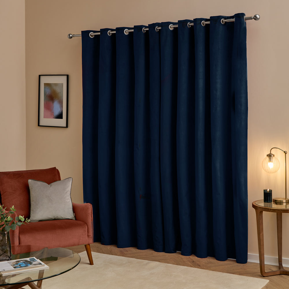 The Ultimate Velvet Blackout Eyelet Curtains Royal