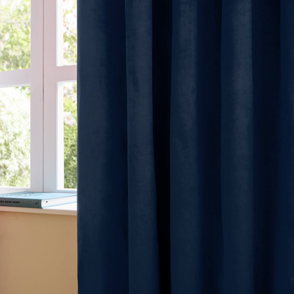 The Ultimate Velvet Fully Lined Pencil Pleat Curtains Royal