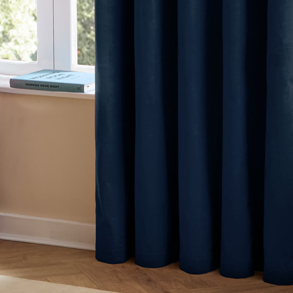 The Ultimate Velvet Fully Lined Pencil Pleat Curtains Royal