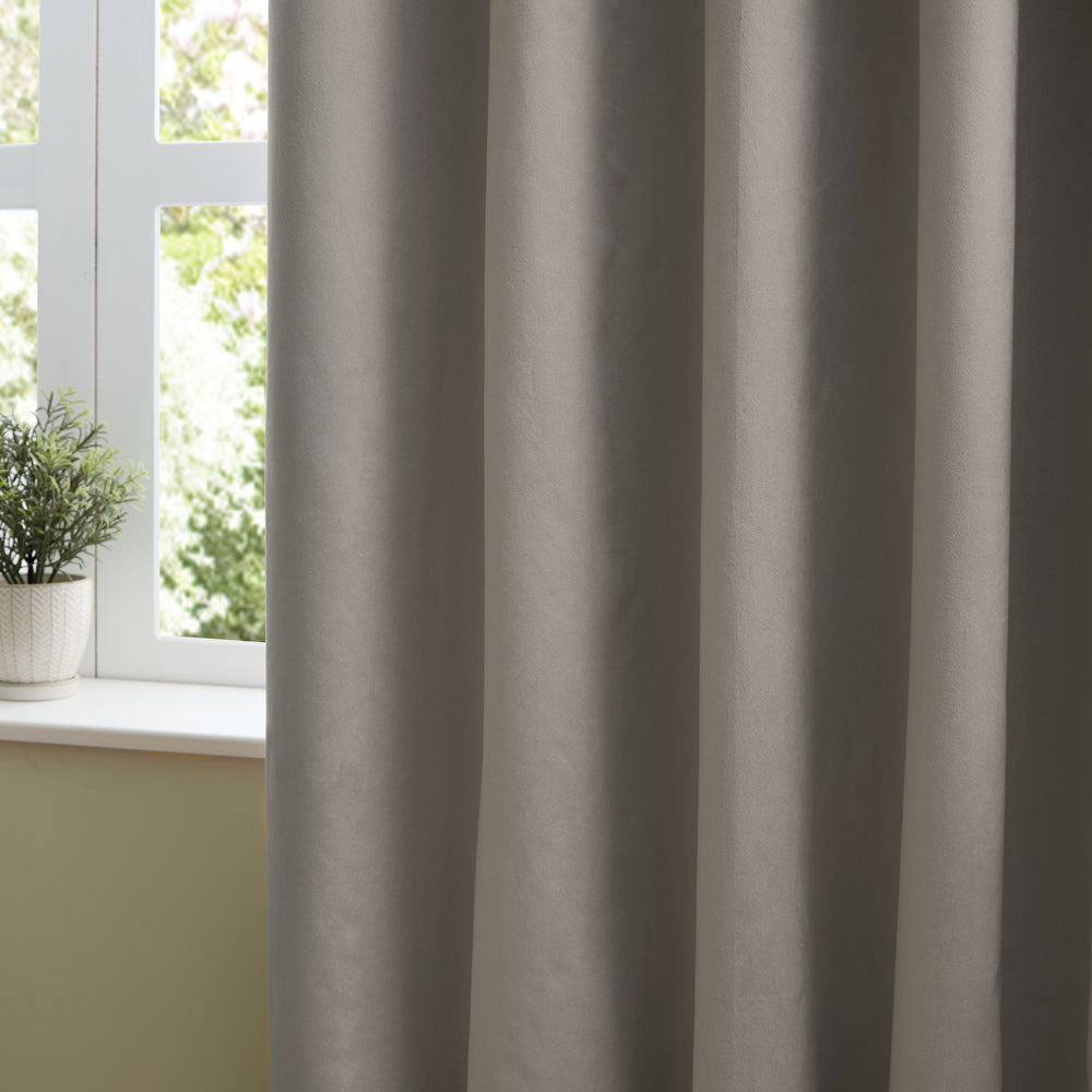 The Ultimate Velvet Fully Lined Pencil Pleat Curtains Silver