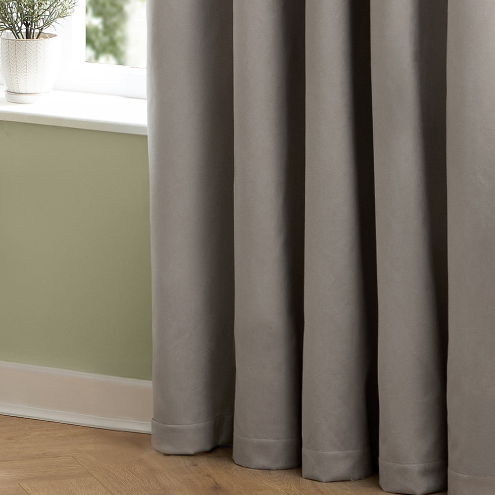 The Ultimate Velvet Fully Lined Pencil Pleat Curtains Silver