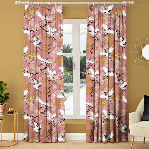 Floral Pink M2M - Demoiselle Blush Floral Made to Measure Curtains furn.