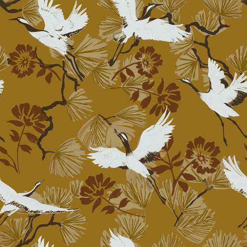 Floral Yellow M2M - Demoiselle Mustard Floral Made to Measure Curtains furn.