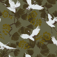 Floral Green M2M - Demoiselle Sage Floral Fabric Sample furn.