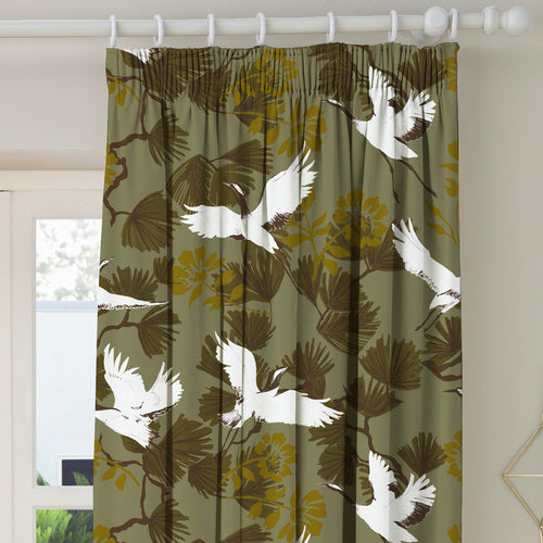 Floral Green M2M - Demoiselle Sage Floral Made to Measure Curtains furn.