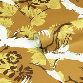 furn. Demoiselle Wallpaper Sample in Mustard
