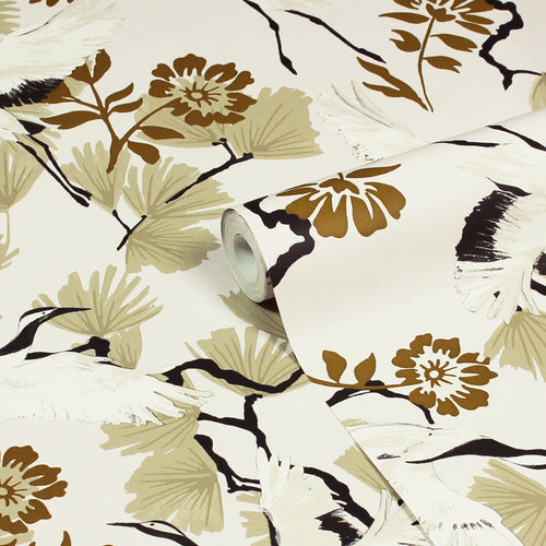 Animal Beige Wallpaper - Demoiselle  Wallpaper Natural furn.