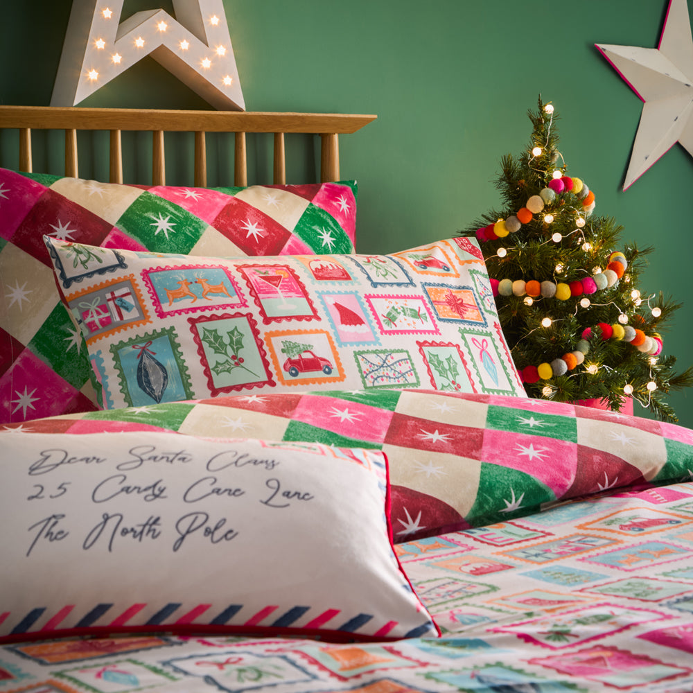 Dear Santa Printed Duvet Cover Set Multicolour