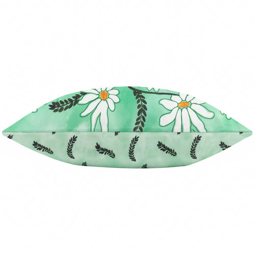 Floral Green Cushions - Daisy Fields Printed Outdoor Cushion Cover Mint Wylder Nature