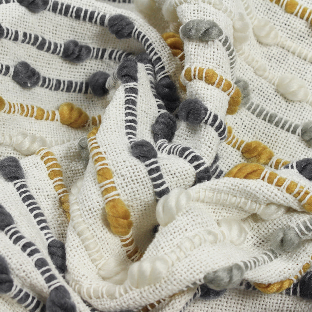 Dhadit Stripe Throw Ochre