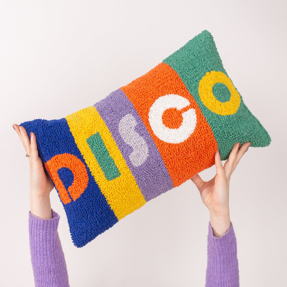Abstract Multi Cushions - Disco Knitted Cushion Cover Multicolour heya home