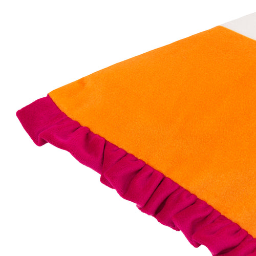 Striped Orange Cushions - Dolcevita  Striped Velvet Cushion Cover Orange/Pink furn.
