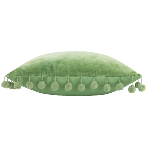 Plain Green Cushions - Dora Square Cushion Cover Leaf Green furn.