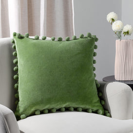 furn. Dora Square Cushion Cover in Leaf Green