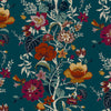 Paoletti Dusk Bloom Teal Floral Fabric Sample in Default