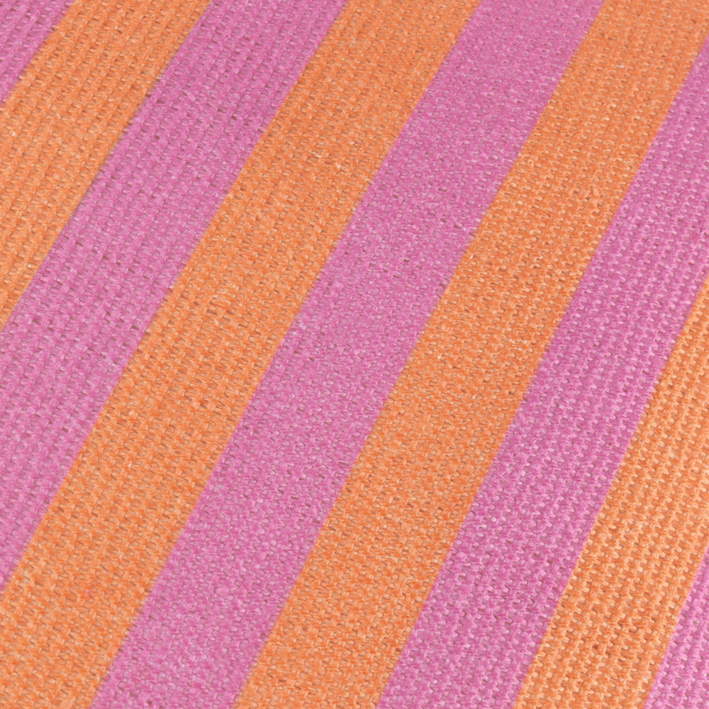 Deck Stripe Woven Outdoor Cushion Orange/Pink