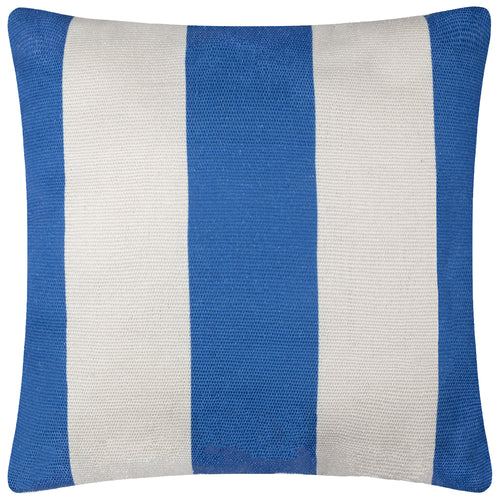 Striped White Cushions - Deck Stripe  Woven Outdoor Cushion Cover White/Blue furn.