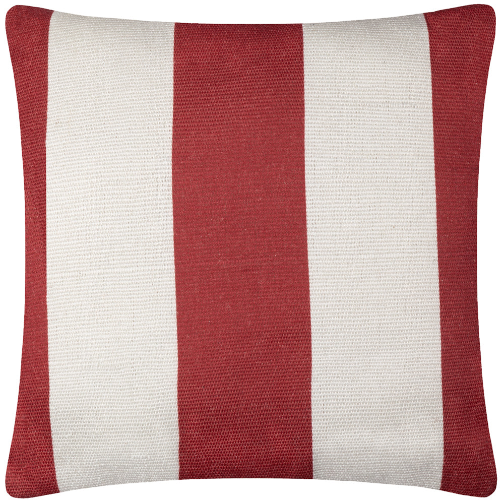 Deck Stripe Woven Outdoor Cushion White/Red