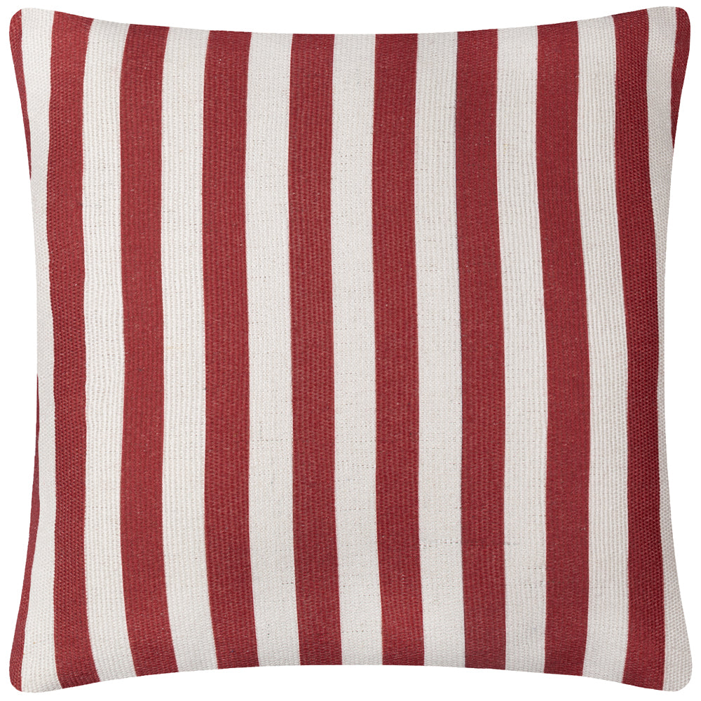 Deck Stripe Woven Outdoor Cushion White/Red