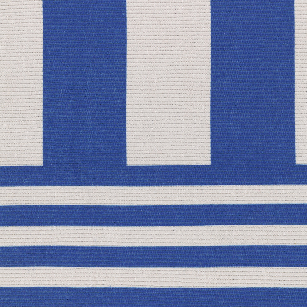 Deck Stripe Printed Indoor/Outdoor Rug White/Blue