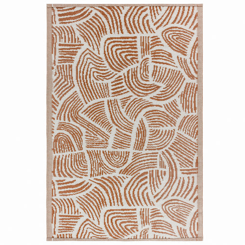 Abstract Red Rugs - Dunes 120x180cm Outdoor 100% Recycled Rug Brick furn.