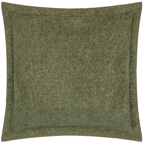 Plain Green Cushions - Dune Chenille Cushion Cover Moss Yard