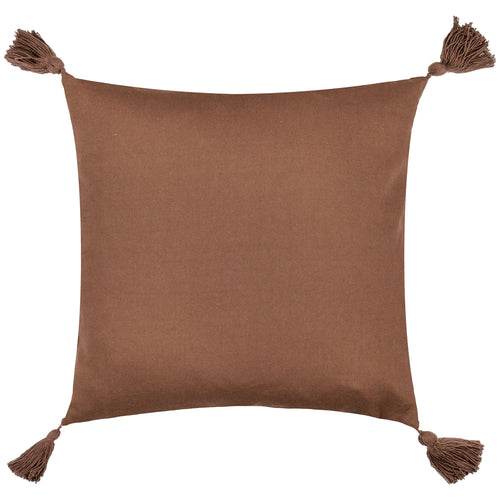 Geometric Brown Cushions - Durdle Embroidered Cushion Cover Cocoa Yard