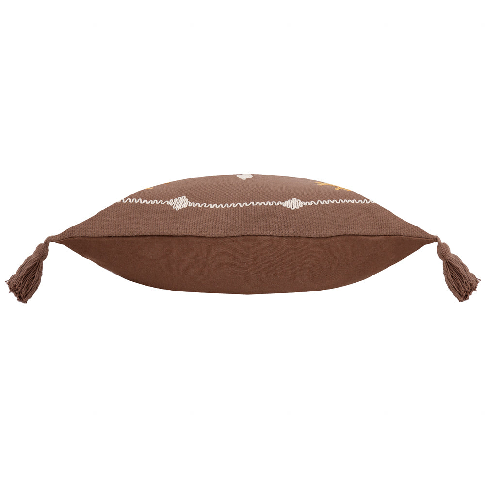 Durdle Embroidered Cushion Cocoa