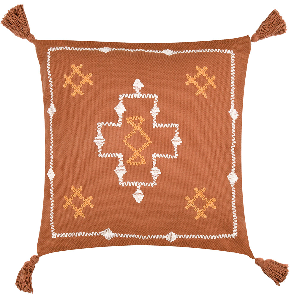 Durdle Embroidered Cushion Ginger