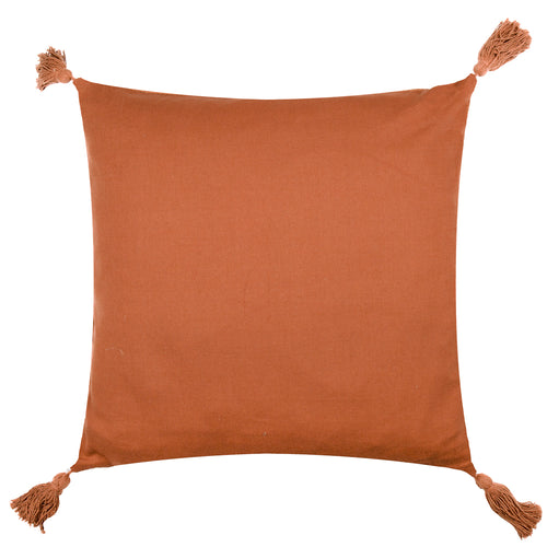 Geometric Orange Cushions - Durdle Embroidered Cushion Cover Ginger Yard