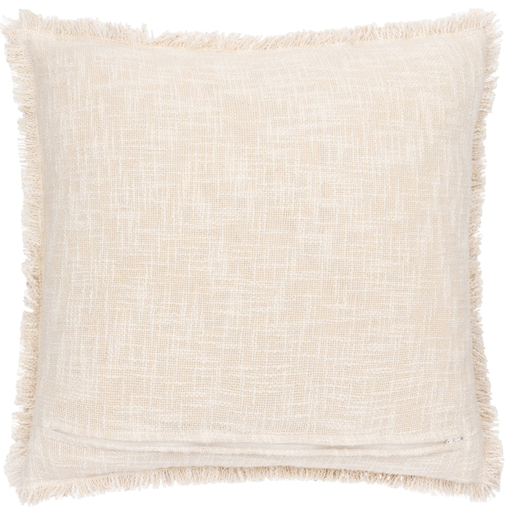 Durelle Damask Fringed Cushion Coral
