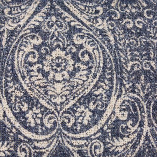 Damask Blue Cushions - Durelle Damask Fringed Cushion Cover Delph Blue 1973