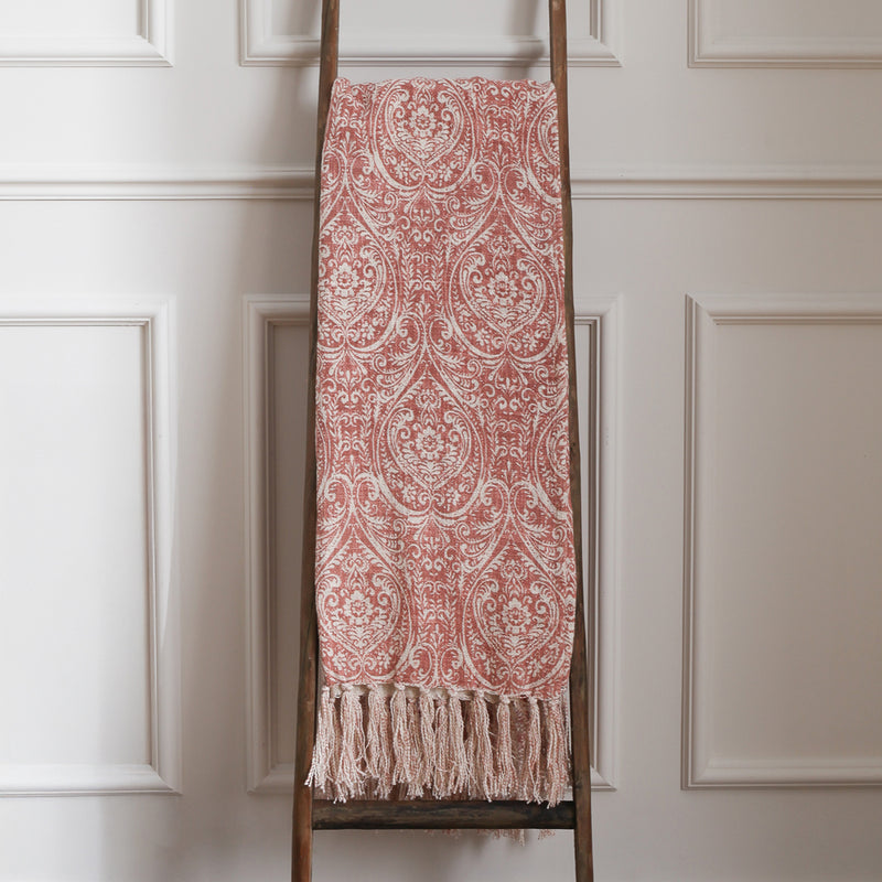 Durelle Printed Throw Coral