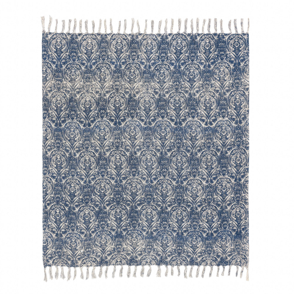 Durelle Printed Throw Delph Blue
