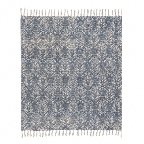 Durelle Printed Throw Delph Blue